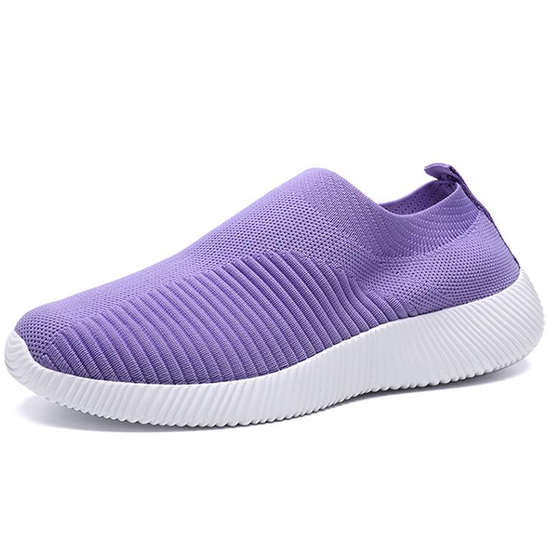 

Fashion Sneaker Woman Sock Shoes Trainers Women s Sneakers Walking Sneakers Women Slip On Platform Platform Flats Shoes Baskets Femmes 35 фиолетовый