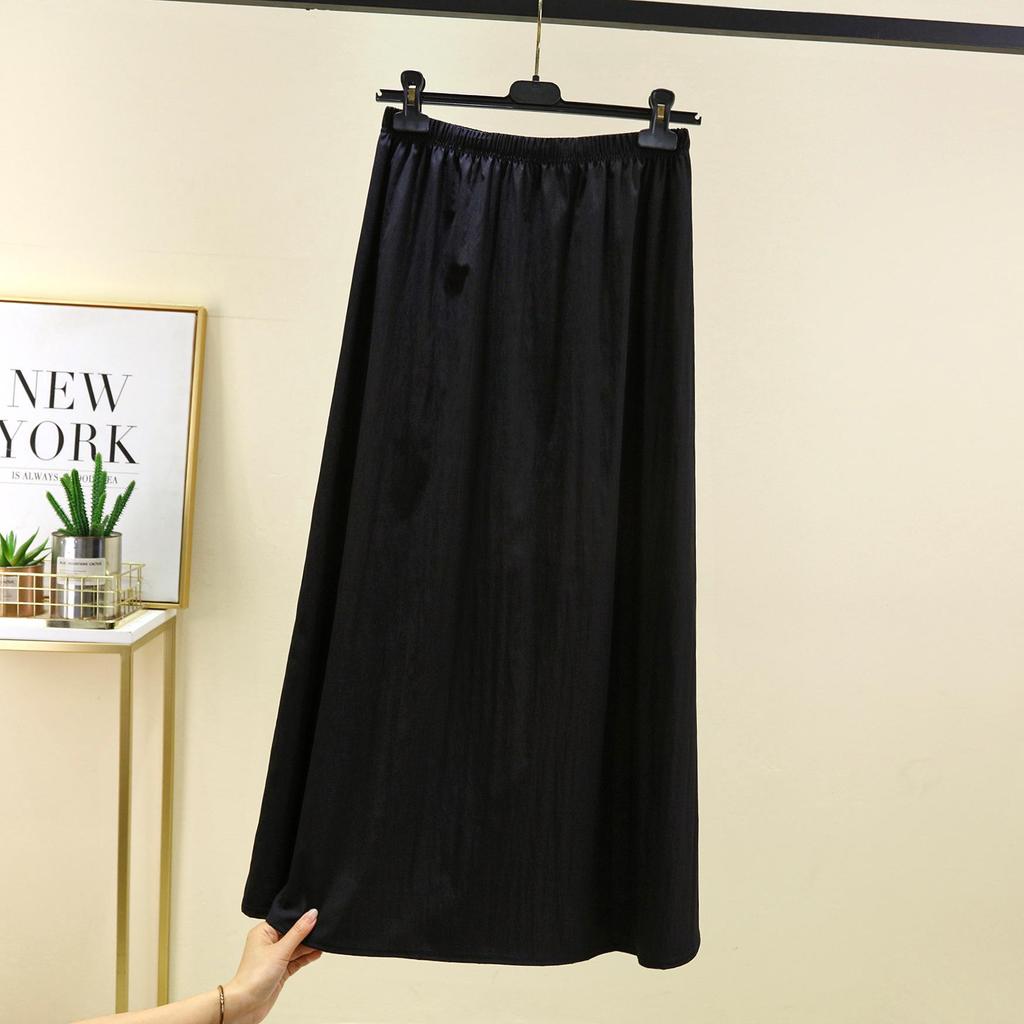 Women's High Waist Summer A-Line Maxi Skirt - Solid Color, Loose Fit