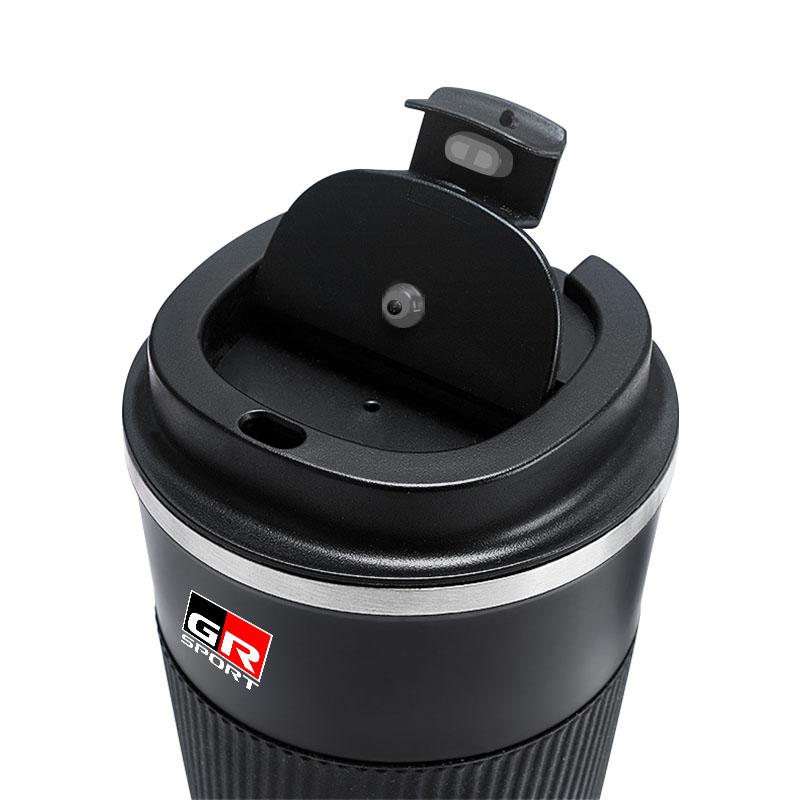 Stainless Steel GR Gazoo Racing Emblem Coffee Thermos Bottle Thermal Mug For Toyota Rav4 Corolla Camry Aqua Yaris Cross Auris