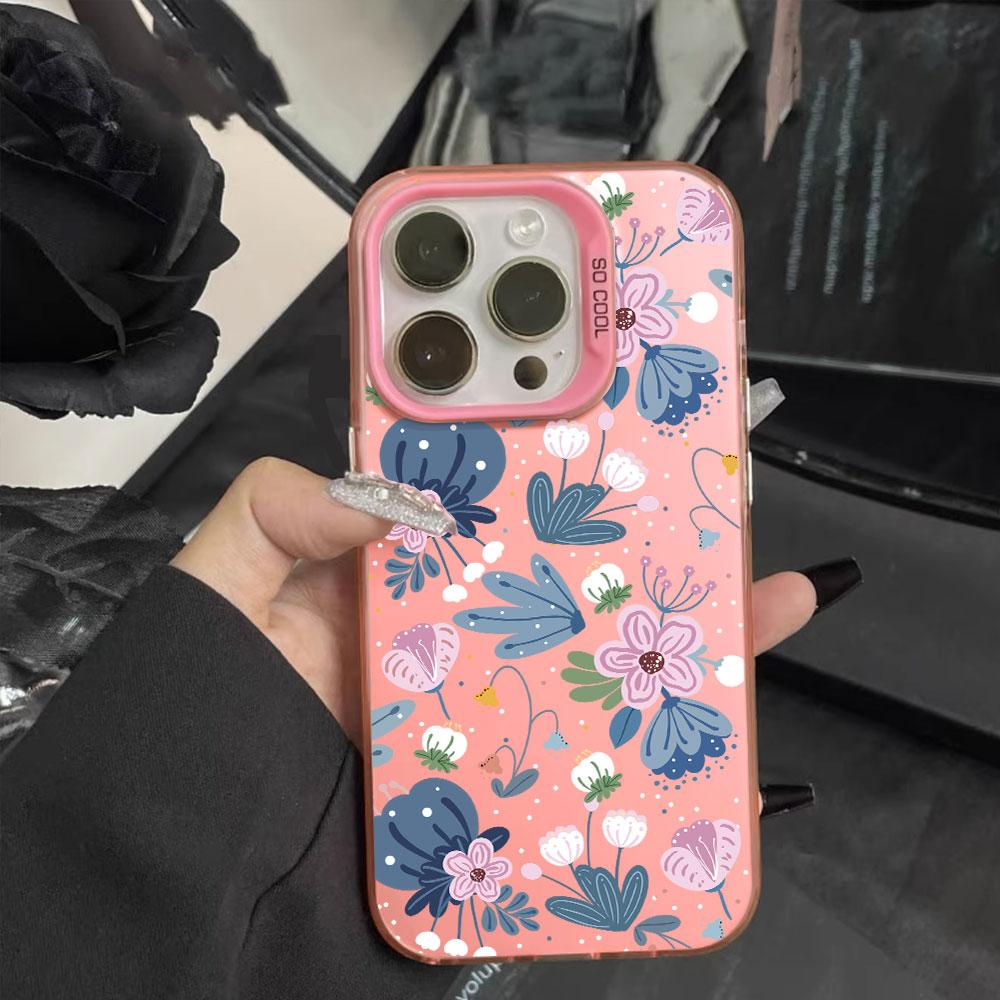 Nice Floral Case For Honor 200 Lite Smart 200Pro X7C Conque Shockproof Silver IMD For Honor 90 Lite 90 Pro Smart Back Cover Capa