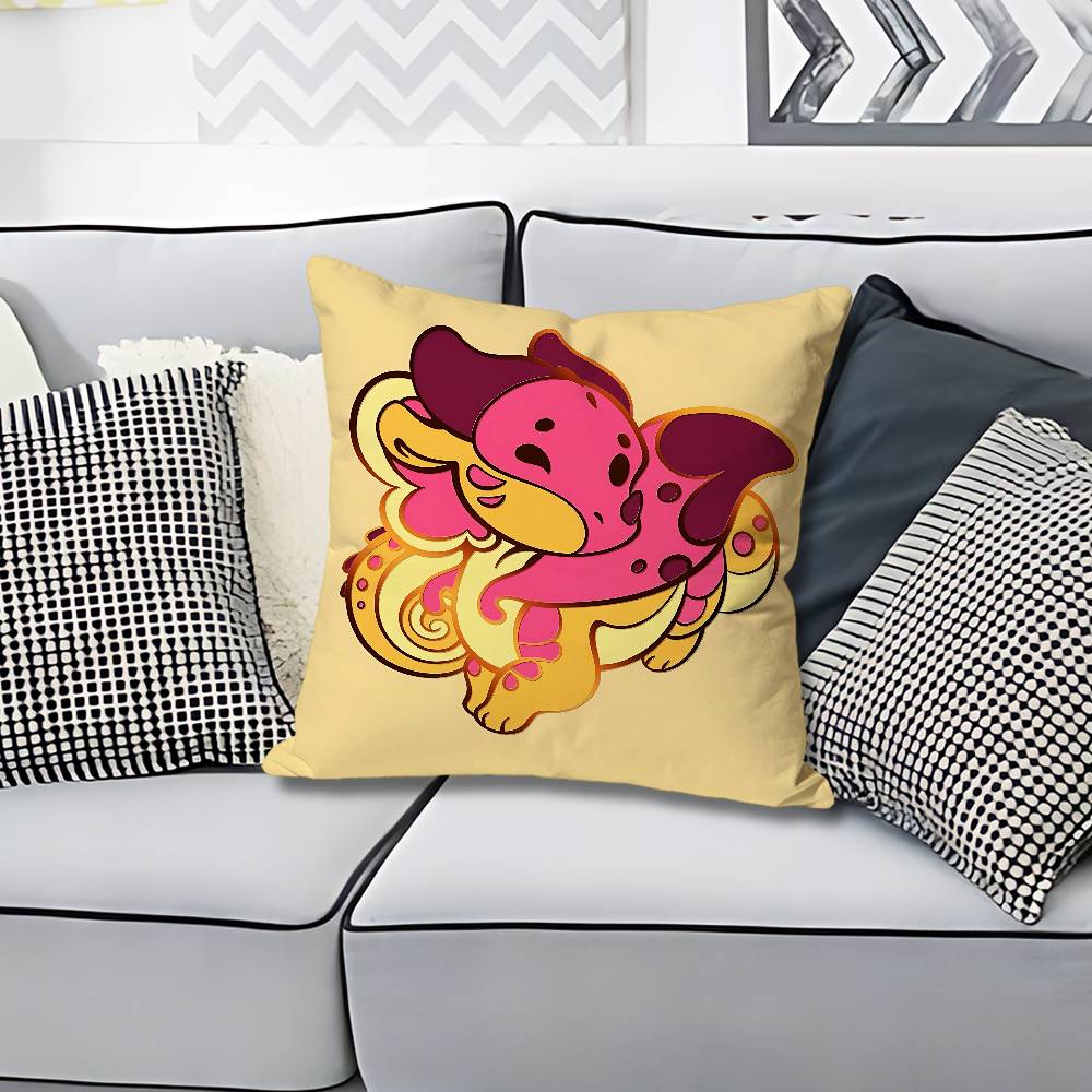 WWings of FFire Dragon Various Sizes Square Pillow Case For Car Home Bedchamber Decor Custom Valentine gift