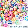 12/32/52pcs Clay Material Plum Blossom Bead Polymer Clay Flower Interval Bead Colorful Flower Bead DIY Summer Beach Foot Chain Bracelet Earrings