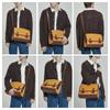 Whatna Leather Shoulder Messenger Crossbody Chest Business A4 15cm Laptop Thick Perfect for Black Men's Bag, Bag, Bag, Bag, Size, Capacity, Leather,