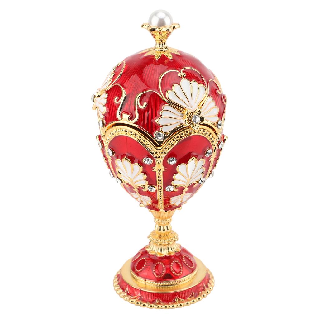 Enameled Jewelry Box Decorative Enameled Trinket Box Vintage Jewelry Organizer for Desktop and Bedroom