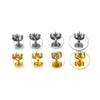 50pcs/lot Stainless Steel Blank Post Earring Studs Base Pin With Earring Plug Ear Back For DIY Earrings Jewelry Making Accessory