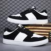 2024 Men's Korean-Style Black & White Panda Colorblock Low-Top Casual Sneakers