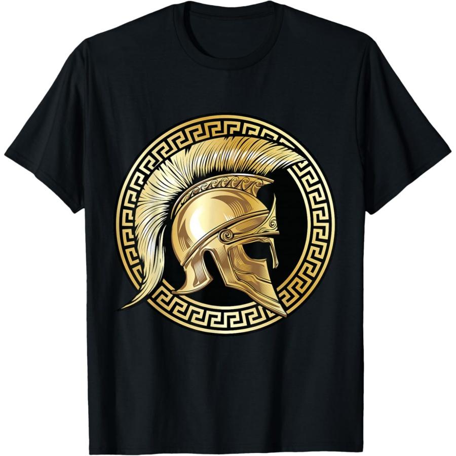 Шлем спартанца Золотой Гладиатор Спарта Греческая Тренировка Футболка S