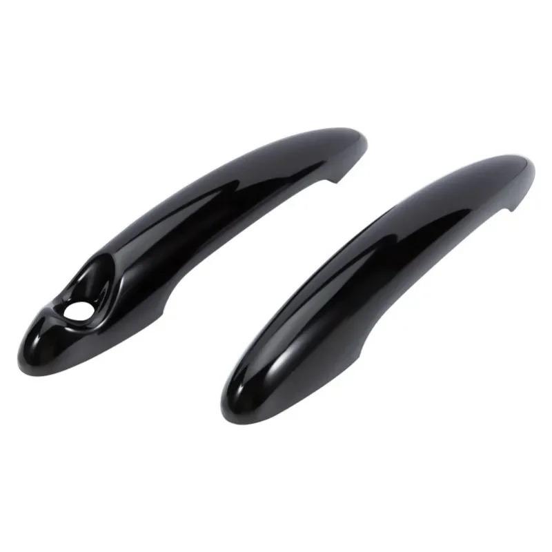 For 2PCS R50 R52 R53 R55 R56 R57 R58 R59 R61 for Gloss Black /Carbon Fiber Door Outer Handle Car Door Handle Replac Popular Bright Black
