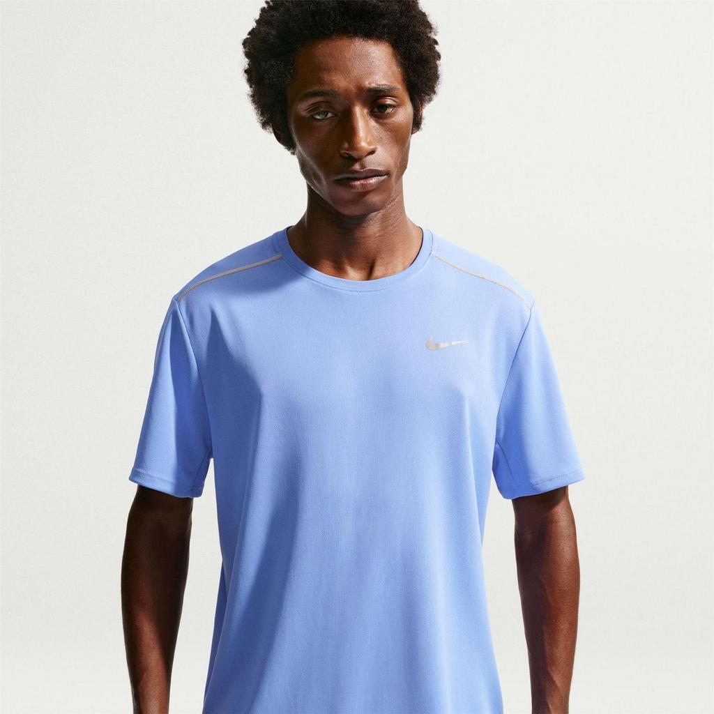 Nike Mens Miler Swoosh Reflective Detail T-Shirt