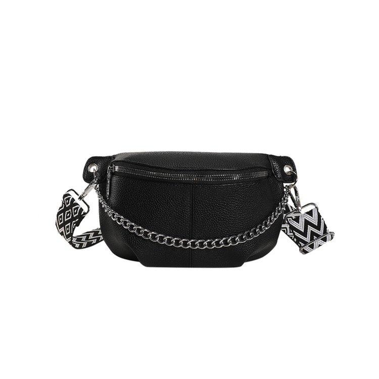 Super Fire Breast Bag Chain Texture Fanny Pack Women'S Literary Shoulder Bag Tide