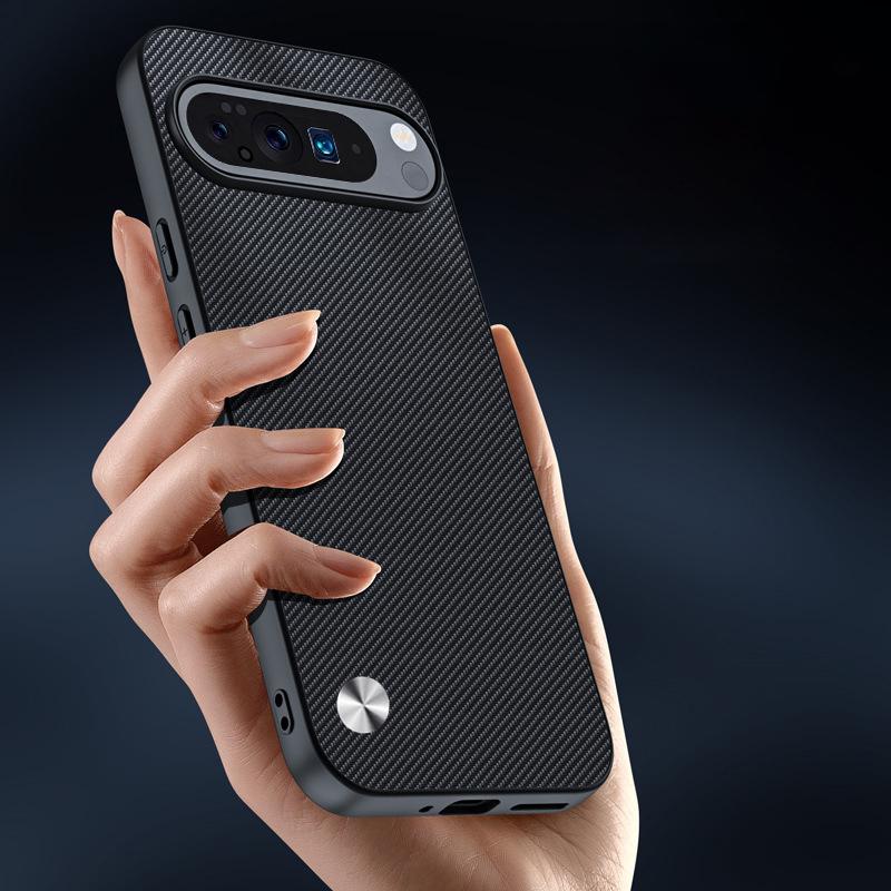 Kožené pouzdro pro Google Pixel 10 Pro XL Pouzdro Luxusní Vláknová Textura PU-Kůže Ochranný Kryt Capa pro Google Pixel 10 Pro Kryt