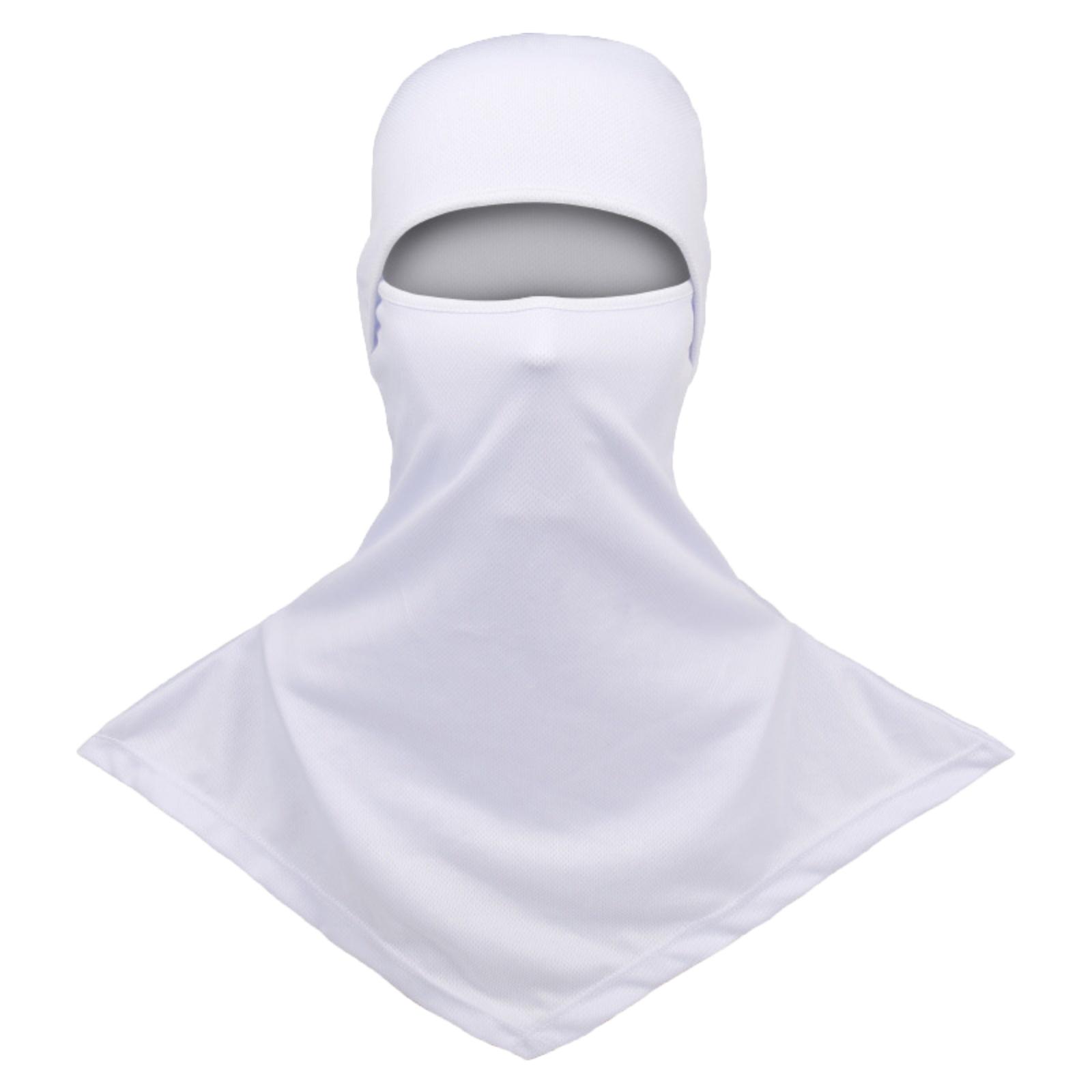 

Full Face Cover with Extended Neck Lightweight Breathable Fabric for Outdoor Activities Cycling Running Skiing One Size білий