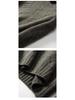 Men's Cashmere Diamond Pattern Round Neck Loose Knit Sweater, Long Sleeve Pullover for Autumn & Winter.