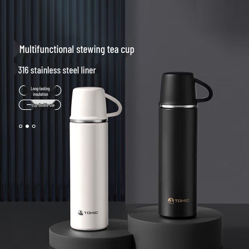 TOMIC Portable Stainless Steel Thermos Tea Cup