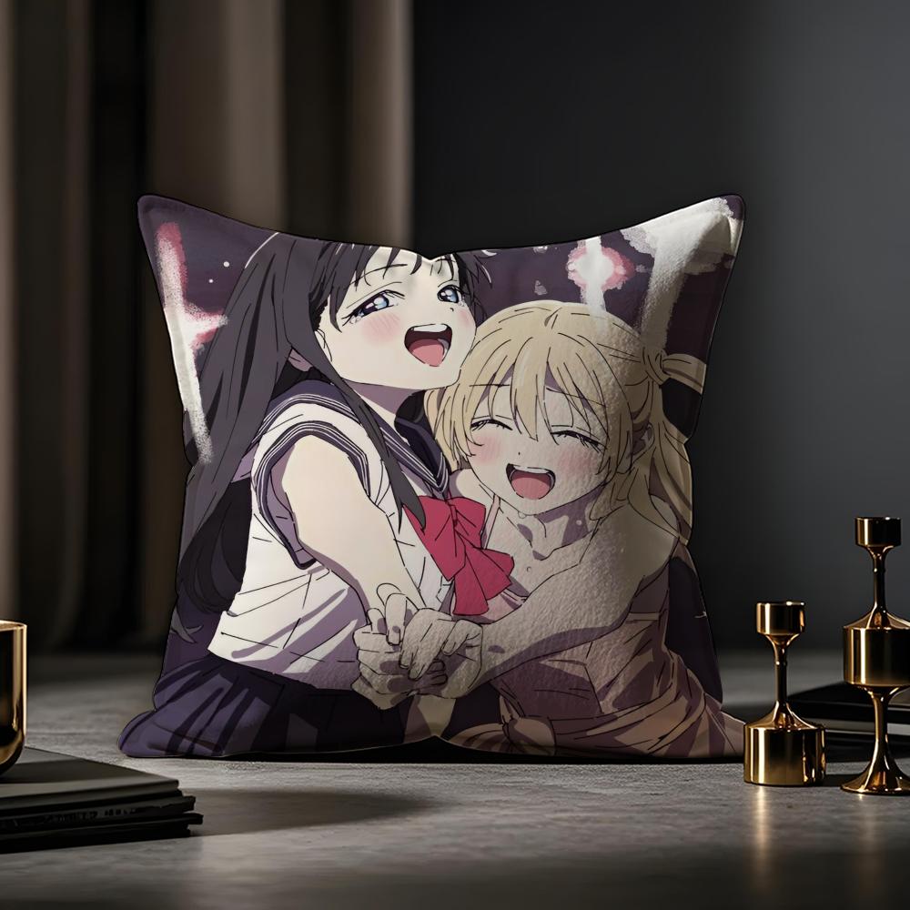 Tomorrowsauce's Sailor Suit Cushion Cover Anti-dustmite Pillowcase Invisible Zipper Silky Short Plush Sofa Cushion Cover