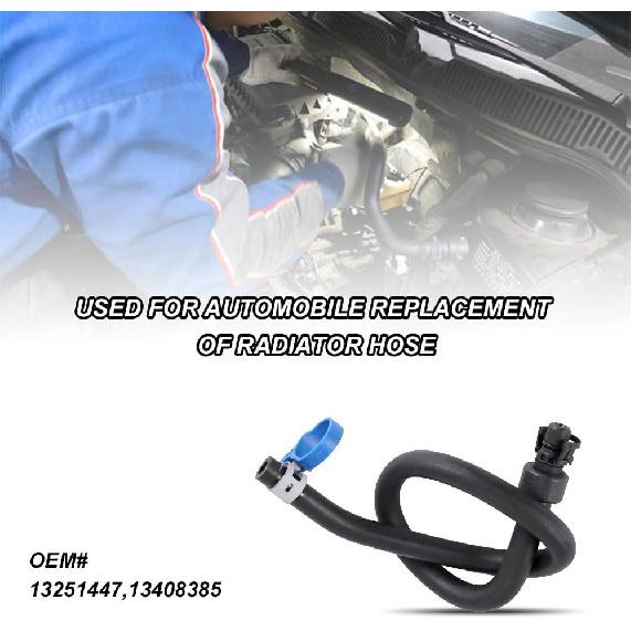 Car Radiator Coolant Hose, Engine Coolant Recovery Tank, Upper Inlet Coolant Bypass Hose Compatible With Chevy GM, Replaces OEM#13251447 13408385