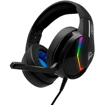 Auriculares con Micrófono - Phoenix - X-IO RGB - Negro - Estéreo - Circumaurales - Cableados
