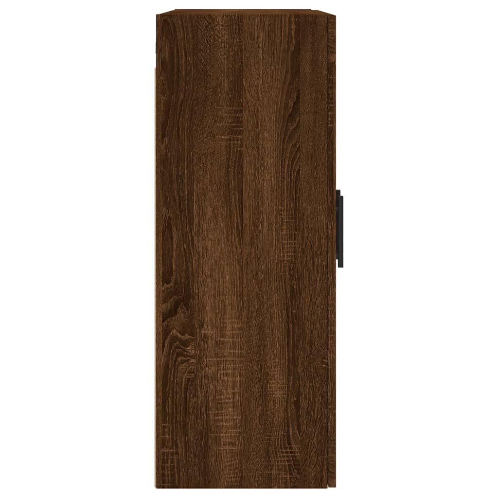 Wall Cabinets 2 Pcs Brown Oak Effect Particleboard