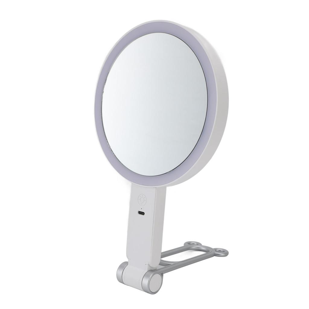Travel Makeup Mirror with Light Double Sided 1X/5X Magnification Mirror Desktop Wall Mounted Handhel