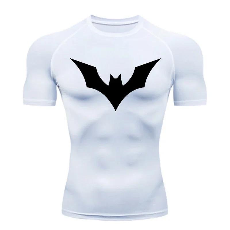 Trainning & Exercise Quick-drying Breathable Short-sleeved T-shirt Men's Compression Shirt Gym Superhero Sports Running T-shirt
