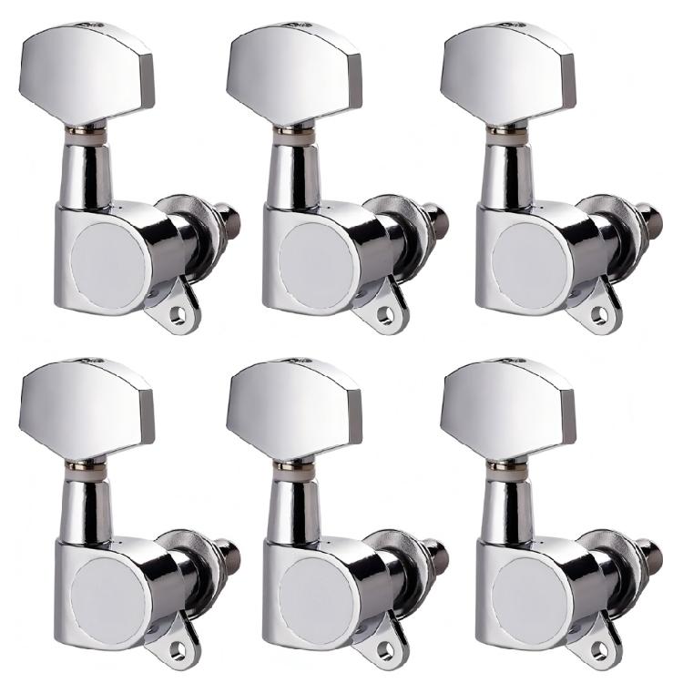 6 шт. Металлические колки для головки грифа гитары, Колки для настройки электрогитары, Колки для струнодержателя гитары, Металлическая текстура для точной настройки