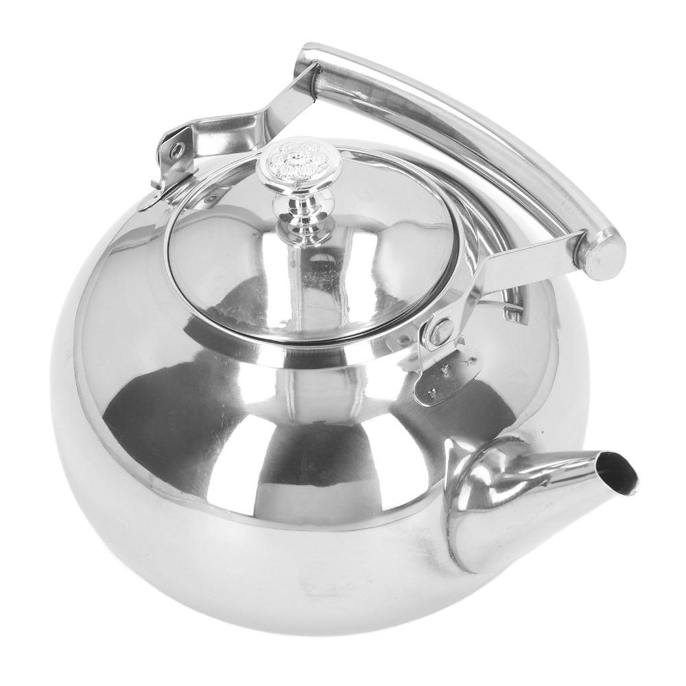 Removable Filter Stainless Steel Teapot Stovetop Compatible Table Serving Pot Home Use