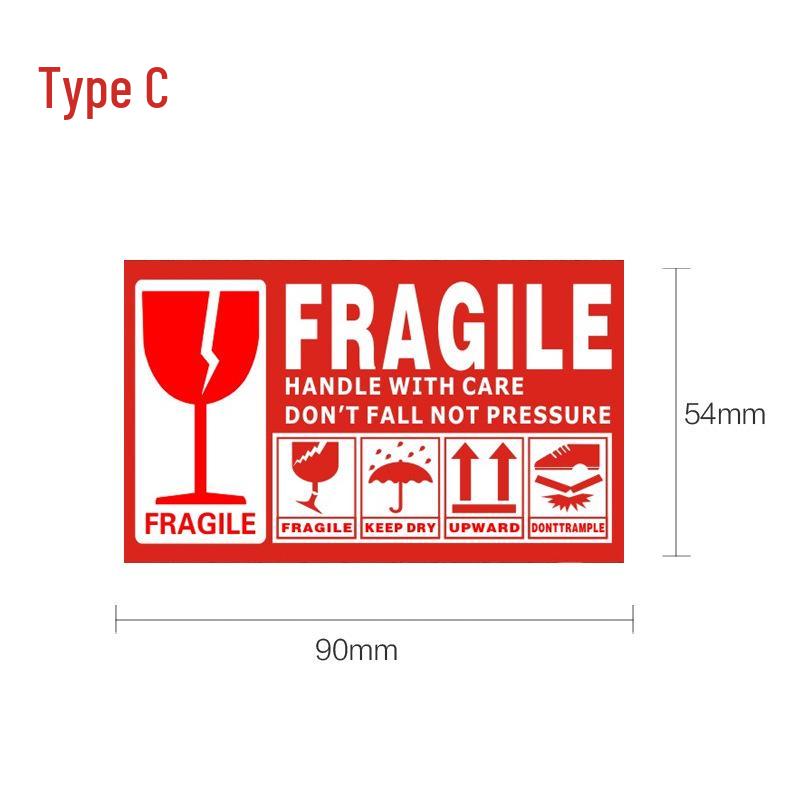Self-Adhesive Fragile Label for Air Transport: Do Not Press/Drop, Anti-Pressure/Drop