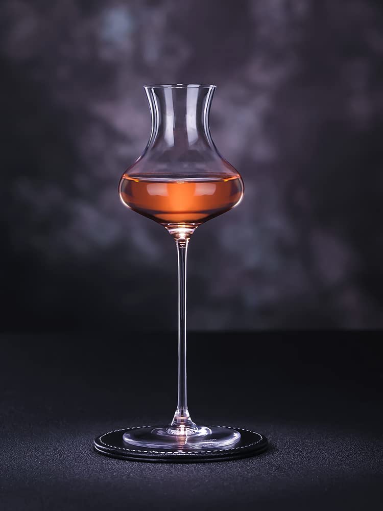 Grappa Wine Glasses, 135ml Capacity, Set of 2, Lead-Free Crystal Glass, Thin