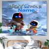 Personalisierte Astro Bot Hintergrund-Wandbehang, Benutzerdefinierter Name Geburtstagsparty, Multifunktionale Wanddekoration für Heimdeko, Verschiedene Anlässe