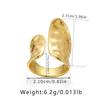 Stainless Steel Texture Wrinkles Chunky Rings for Women Men Geometric No Fading Wide Opening Rings Banquet Jewelry Accessories