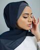 Solid Color Frontal Cross Women Muslim Hijab Caps Wrap Head Soft Elastic Turban Bonnet Chemo Cap Fashion Headdress Wearable