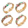 Multicolor Stretch Bracelet Reindeer Charm Bangle Popular Christmas Enamel Bracelet  Christmas