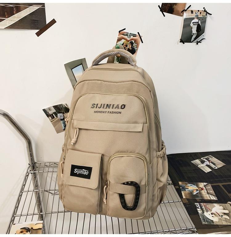 Junior high school student schoolbag large capacity ing backpack college student girl backpack fashion