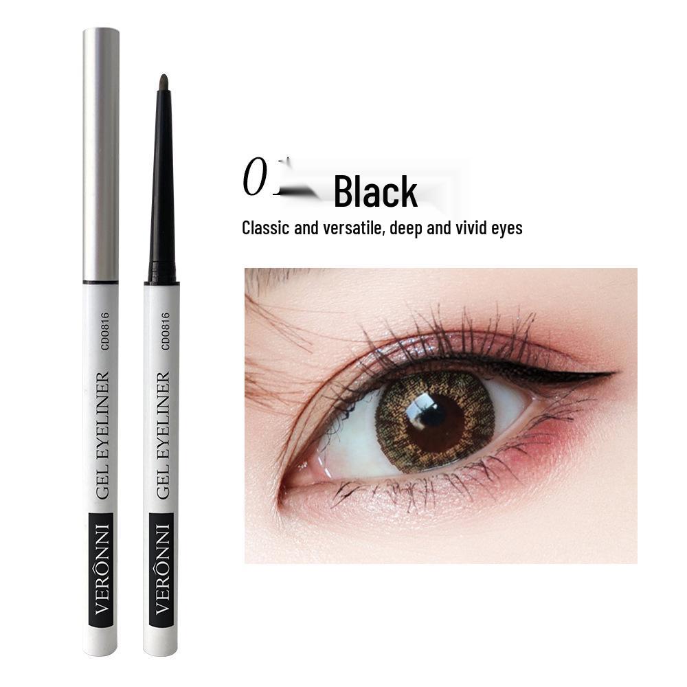 

VERONNI Ультратонкий водостойкий коричневый гелевый карандаш для подводки глаз - Стойкий к размазыванию и долговечный для начинающих 0.12g