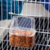 10Pcs/Set Transparent Bird Feeding Box Food Dispenser Parrots Feeder with Stable Construction Antisplash Design