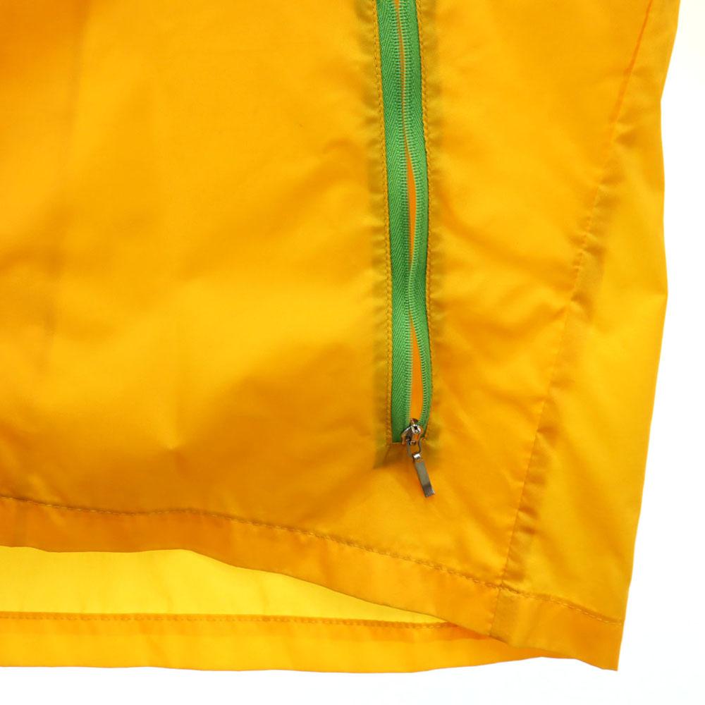 Adidas 70s Vintage Descente Trefoil Logo Nylon Jacket M Yellow With Hood Men's Used