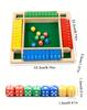 Colorful Wooden Four-Sided Number Folding Board Game Interactive Dice Card Game for Toddlers, Develops Fine Motor Skills Cognitive Abilities,