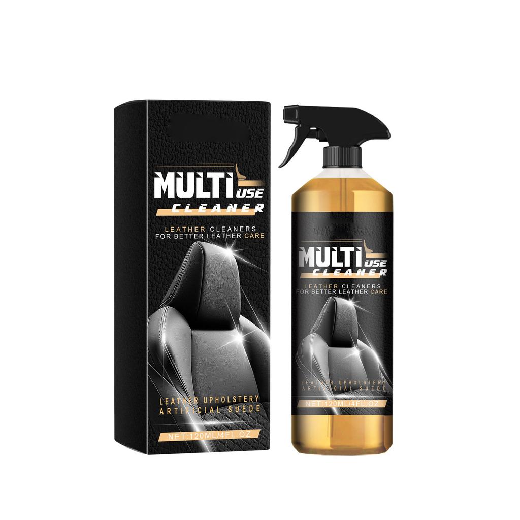 Car Leather Cleaner Kit Car Interior Leather Maintenance And Decontamination Cleaning Agent 120ML
