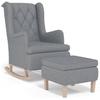 VidaXL Fauteuil avec Pieds à Bascule et Tabouret Chaise à Bascule avec Repose-pied Meuble de Salon Chambre à Coucher 3121272