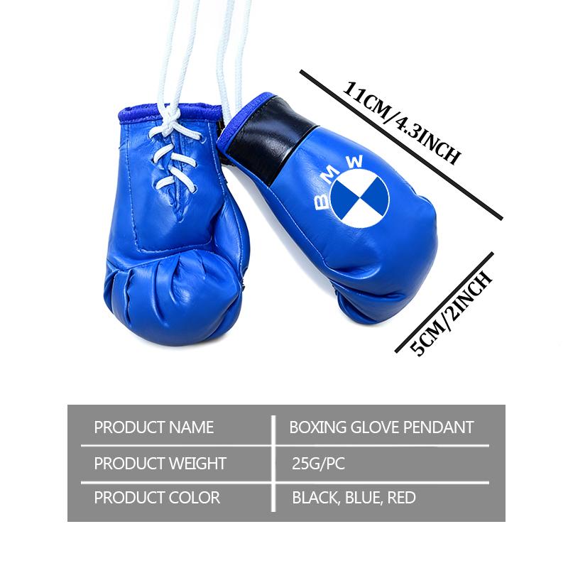 Universal Car Sun Visor Boxing Gloves Pendant Accessories For BMW M 1 3 4 5 6 7 Series M3 M6 F01 F02E34 E36 E70 F10 X6 X1
