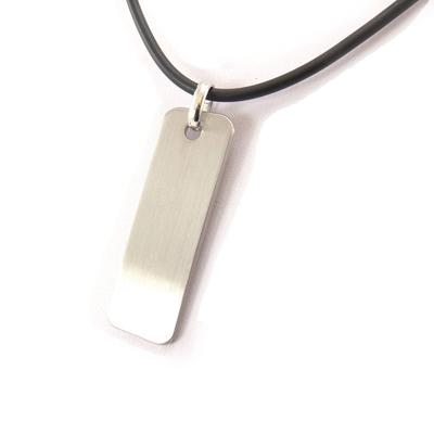 [J7772] - Silver-black 'Peaceful' Steel Necklace