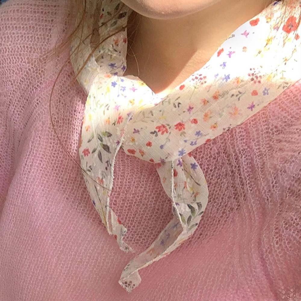 Cotton Floral Headscarf Breathable Bohemian Hair Band Desert Headband Triangular Headband Summer