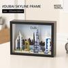 Ungiftige Weltberühmte Gebäude New York London Paare Dubai Stadtbild Bausteine DIY Po Rahmen Anhänger Wanddekoration Für Zuhause