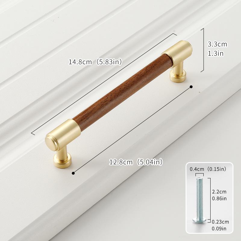 New Style Black Walnut Solid Wood Handle for Cabinets, Drawers, or Wardrobes