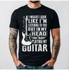 Men T-shirt Guitarist T-Shirt Musician Music Guitar Player Mens Funny Tee Rt Regular Short Slee