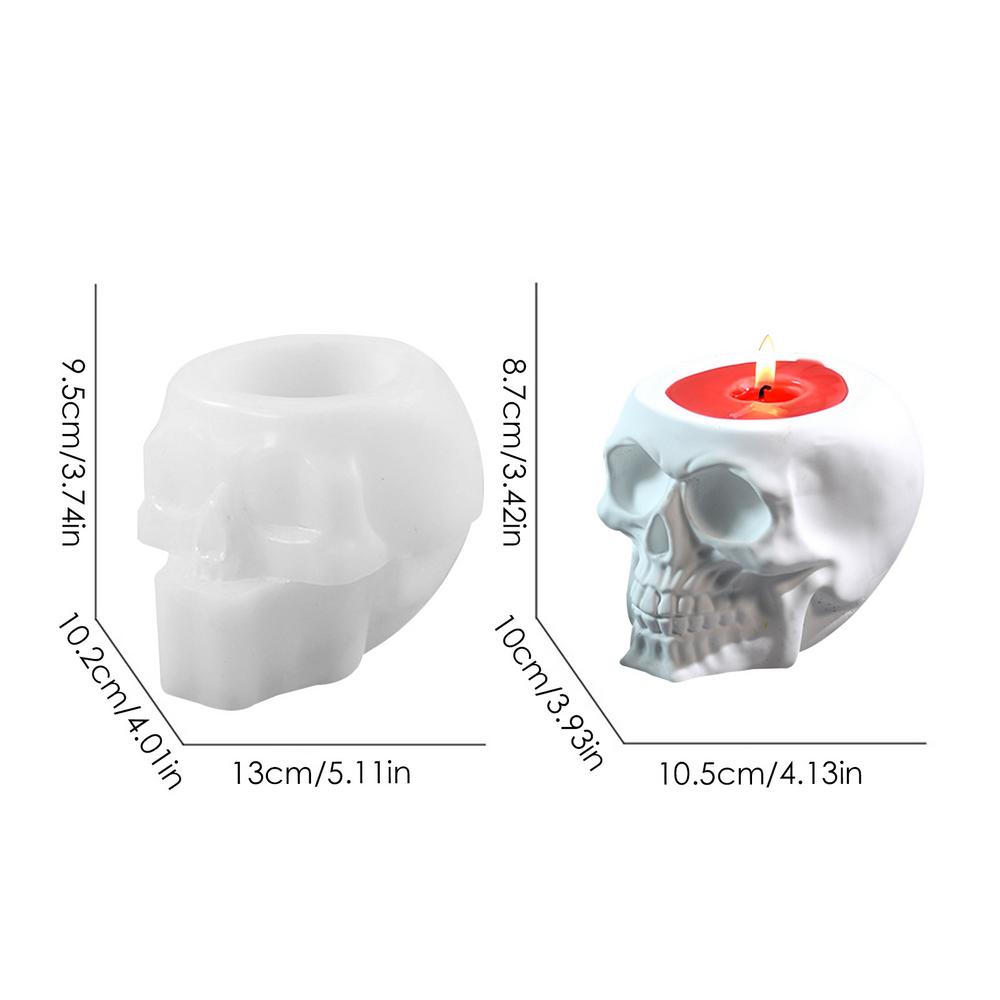 Skull Shape Silicone Mold Skull Design Soft Silicone Molds For Craft Non Stick Multifunctional Craft Supplies Reusable Candle