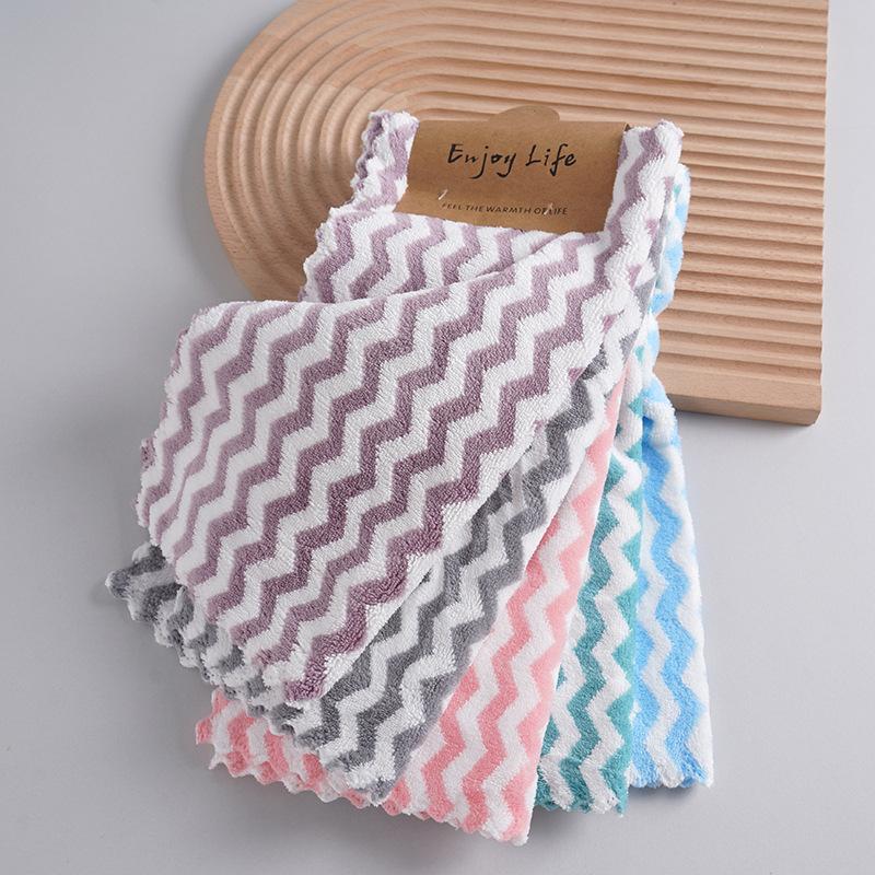 All Cotton Kitchen Cleaning Cloth Set 5PCS Super Absorbent Dish Towels for Restaurant Use Durable Material