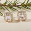 Geometric elegant square earrings for women's wedding engagement party jewelry accessories