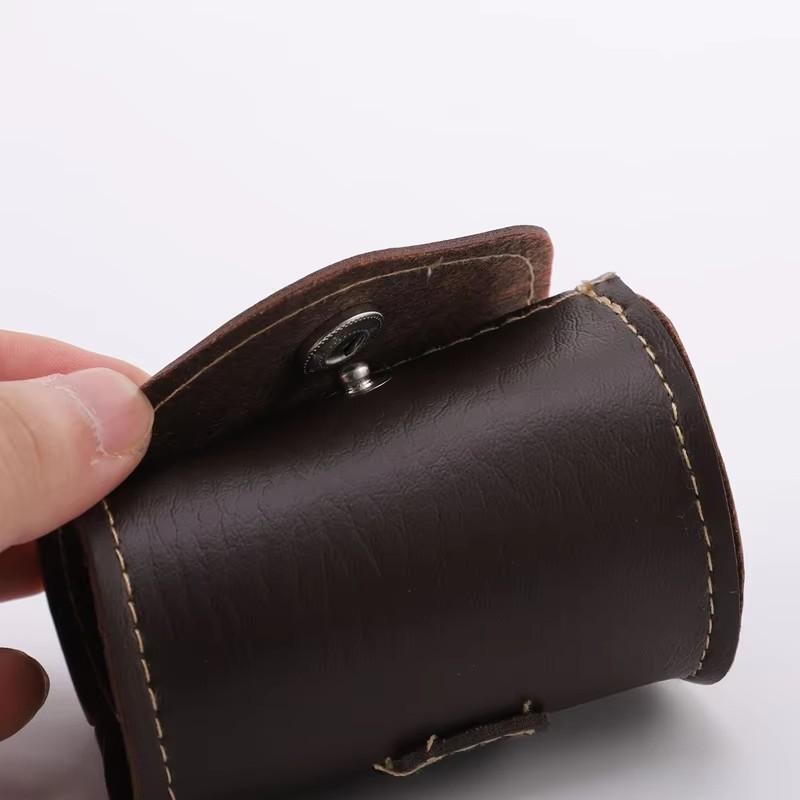 Kieliszek do wódki, 304 PU Etui Stal Nierdzewna Kubek na Wino Przenośny na Pas Spersonalizowany Kieliszek do Likierów i Alkoholi 4 szt. Zestaw Kieliszków do Shotów 70ml