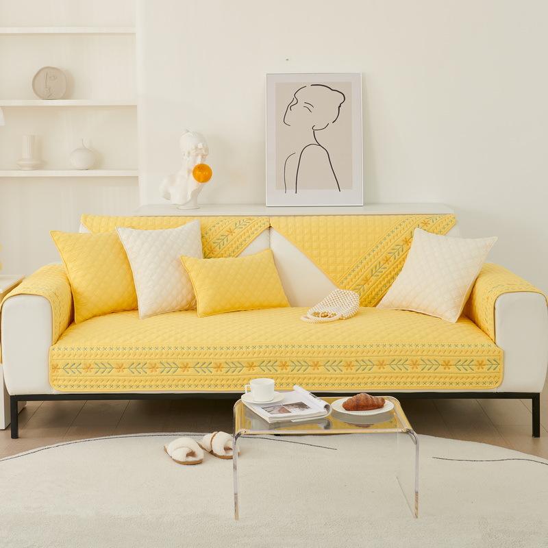 Embroidered Sofa Cushion Four Seasons General Cushion Non-slip Fabric Cushion All-inclusive Simple and Modern New Cover Towel